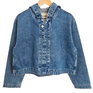 Warp + Weft Denim Pullover Hoodie